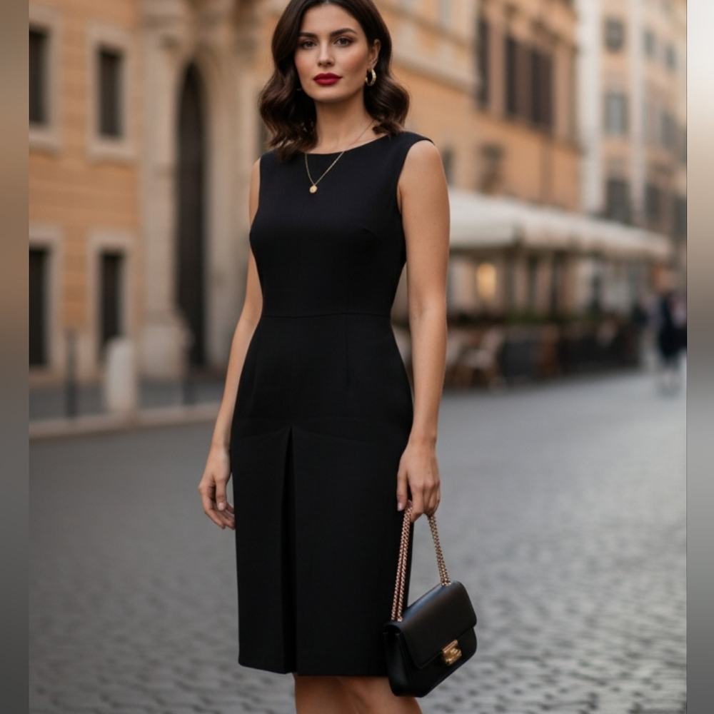 Dolce & Gabanna black Minimalist cotton dress 40